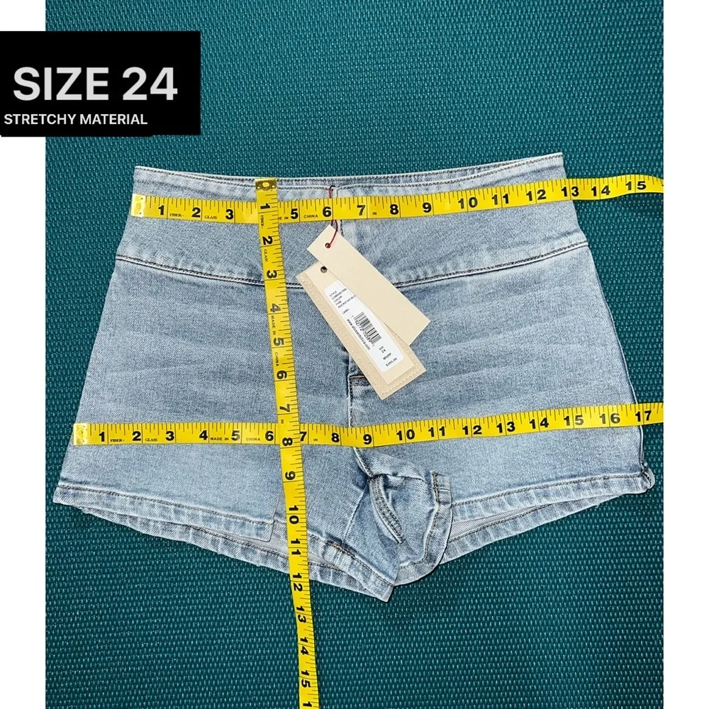 Alice + Olivia Olivia Denim Blue Wash Shorts